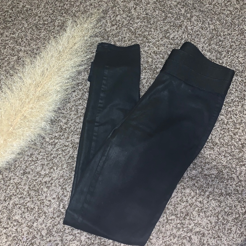 PAIGE skinny black shimmery jeggings